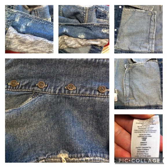 FREE PEOPLE Knit Hooded Denim Jean Jacket Deconstructed Distressed F433J138A - Picture 11 of 13